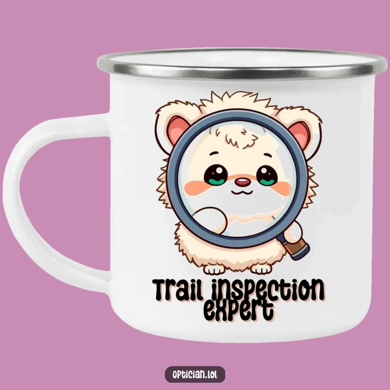 Funny Detective Creature Camping Mug: Explore the Outdoors with Curious Fun