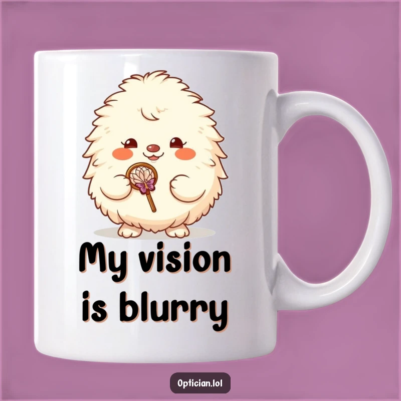 Funny Fluffy Creature Reading Glasses Mug - Hilarious Gift for Book Lovers