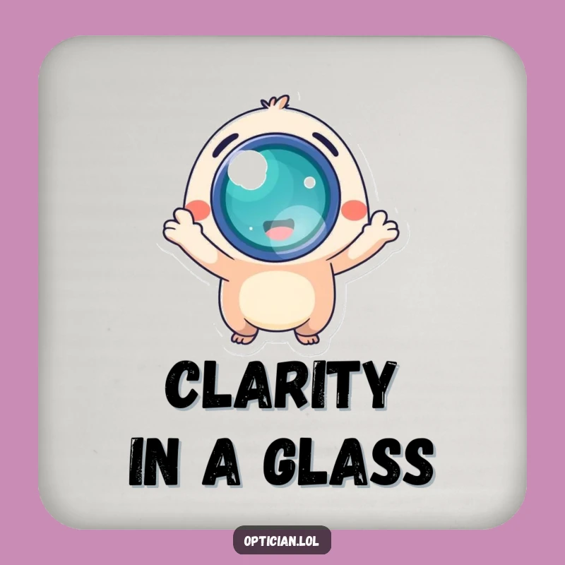 Funny Creature Lens Drink Coaster Set - Hilarious Protection for Surfaces