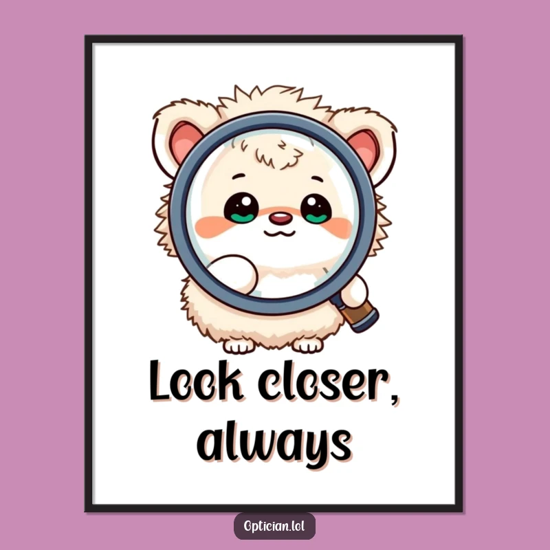 Funny Detective Creature Poster: Intriguing Art for Your Curious Space