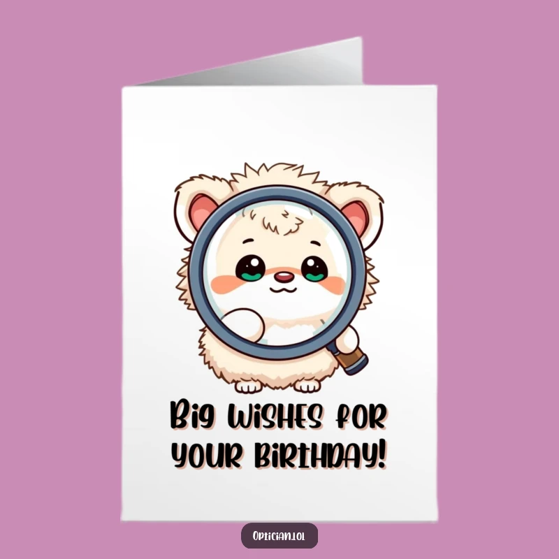 Funny Free Printable Birthday Card: Magnifying Creature, Perfect Downloadable Gift!