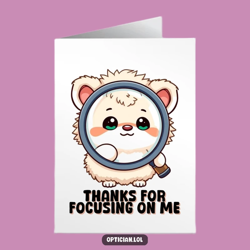 Hilarious Free Printable Thank You Card: Magnifying Creature, Funny Downloadable Gift!