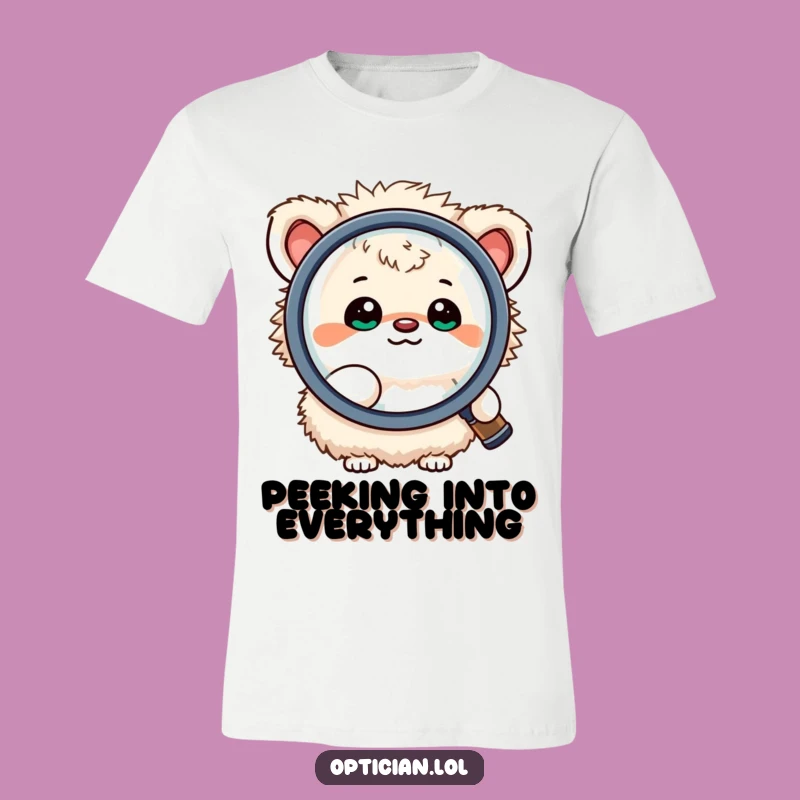 Funny Detective Creature T-Shirt: Wear Your Curiosity with Fluffy Style