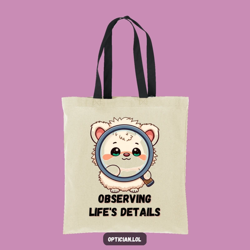 Funny Detective Creature Tote Bag: Carry Your Discoveries with Curious Flair